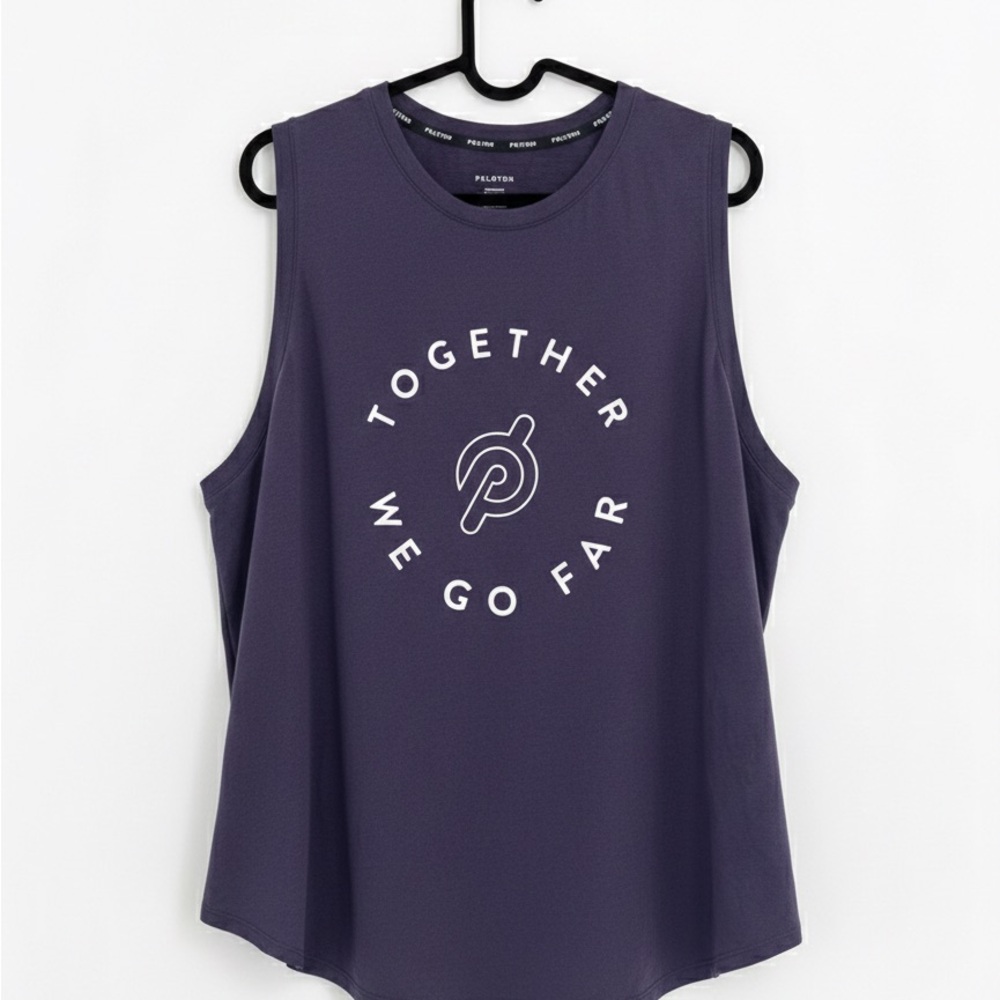 Peloton "Together We Go Far" Purple Muscle Tank Top - Size 1X XL - Picture 2 of 6